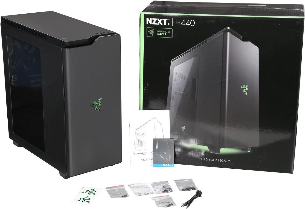 Alt view image 10 of 9 - NZXT H440 Razer Steel Mid Tower Case