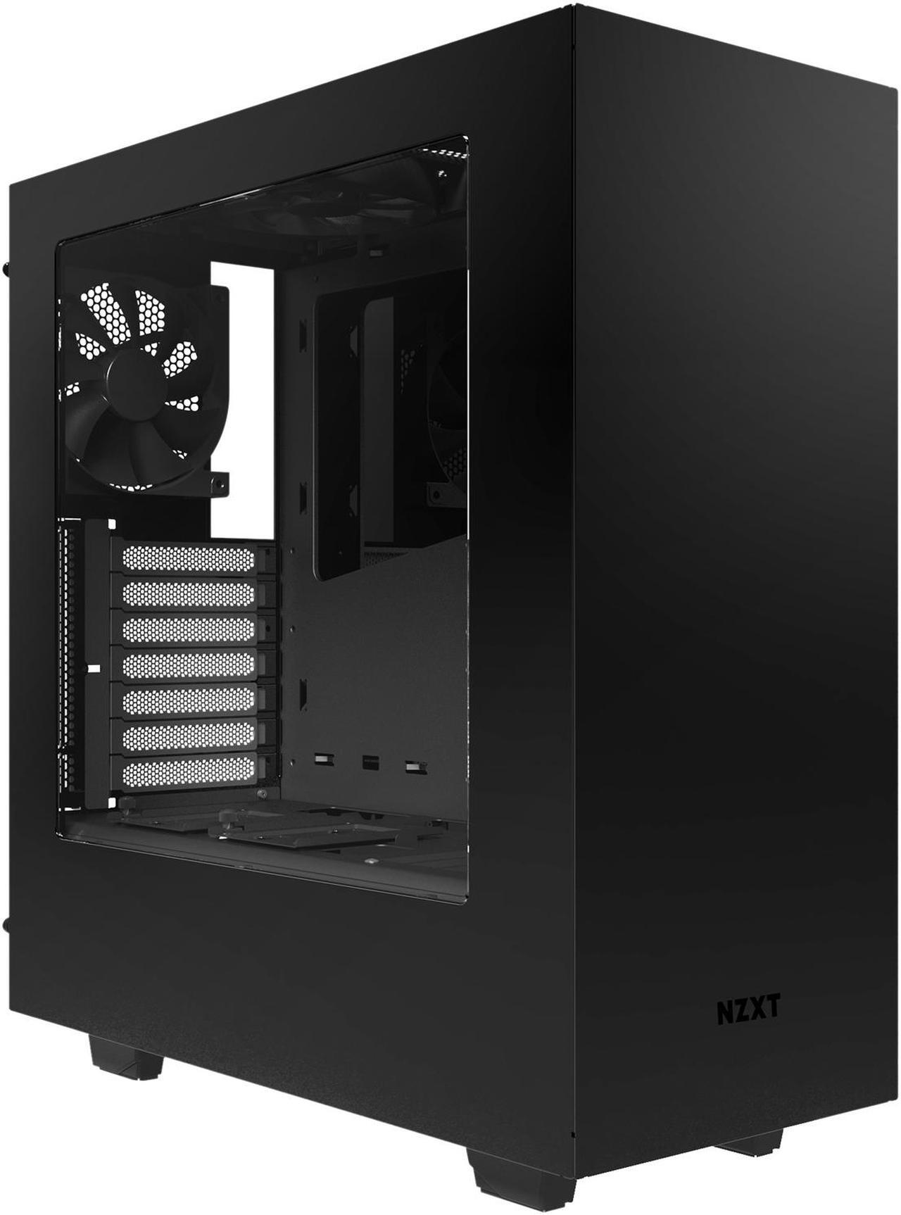 Alt view image 10 of 12 - NZXT S340 Matte Black/Blue Steel ATX Mid Tower Case