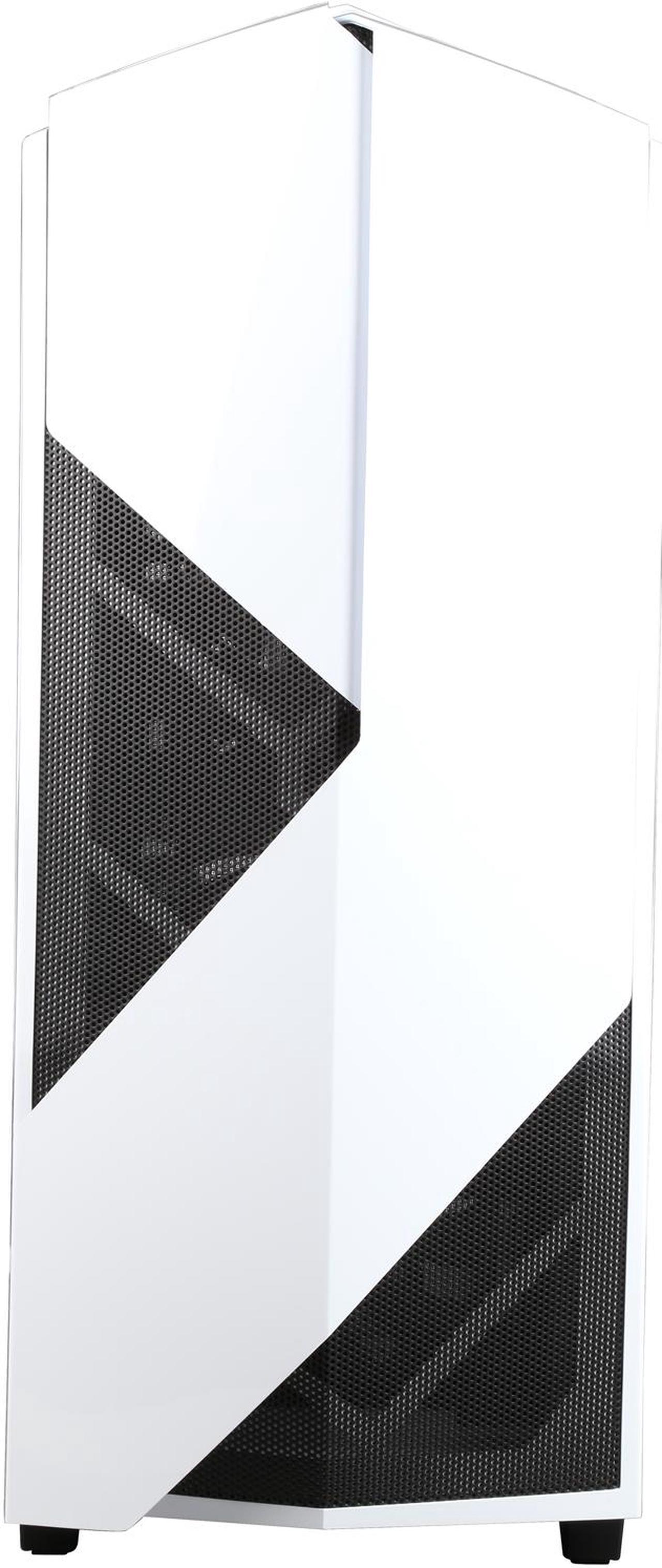 Alt view image 2 of 12 - NEW NZXT Noctis 450 Mid Tower Case. Next Generation 5.25-less Design. PWM Fan Hub, Include 4 x 2nd Gen FNv2 Fans, High-End WC support, USB3.0,Glossy White/Blue LED