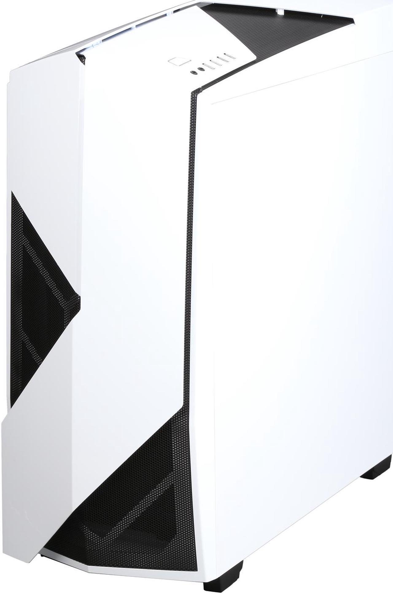 Alt view image 3 of 12 - NEW NZXT Noctis 450 Mid Tower Case. Next Generation 5.25-less Design. PWM Fan Hub, Include 4 x 2nd Gen FNv2 Fans, High-End WC support, USB3.0,Glossy White/Blue LED