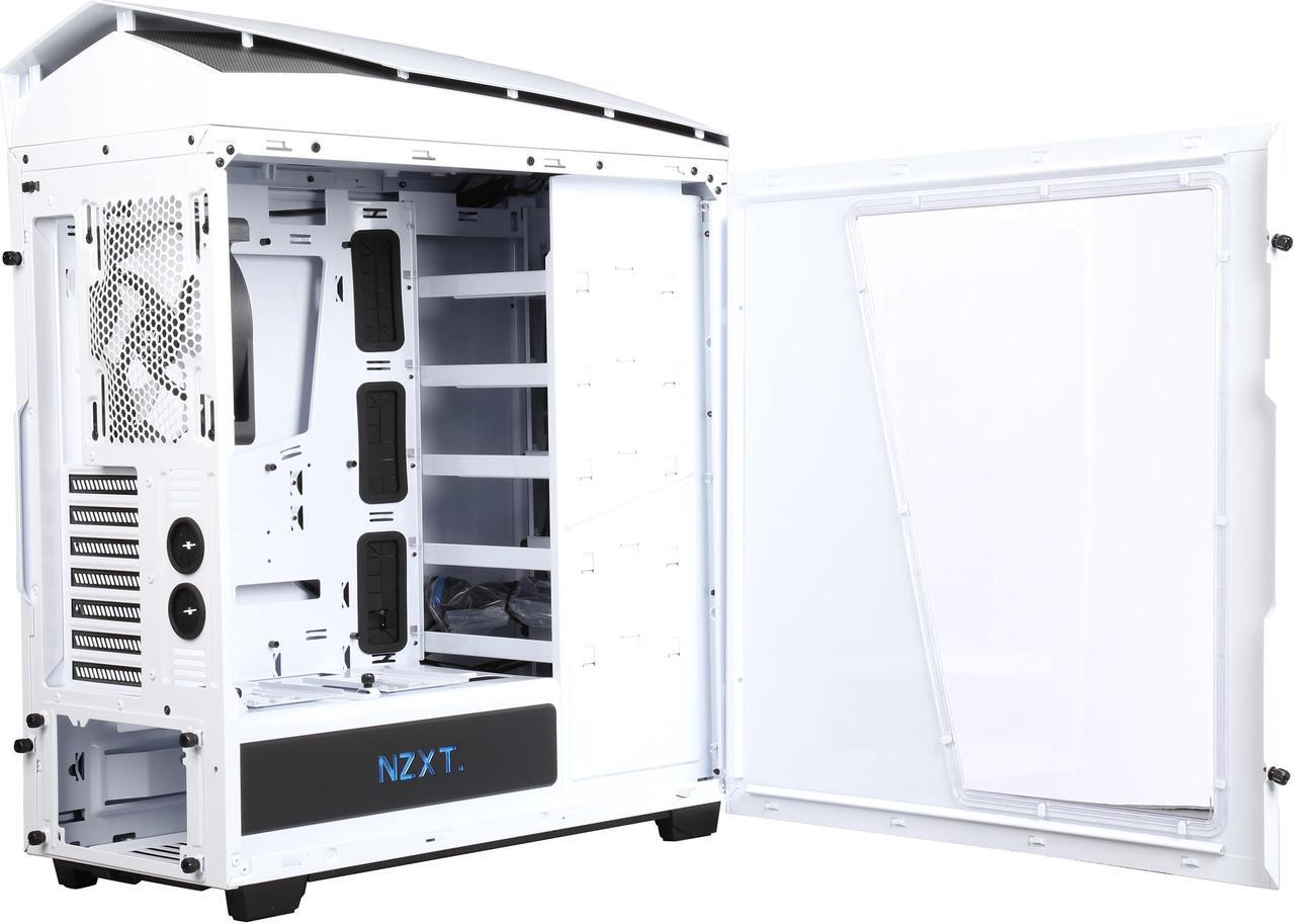 Alt view image 5 of 12 - NEW NZXT Noctis 450 Mid Tower Case. Next Generation 5.25-less Design. PWM Fan Hub, Include 4 x 2nd Gen FNv2 Fans, High-End WC support, USB3.0,Glossy White/Blue LED