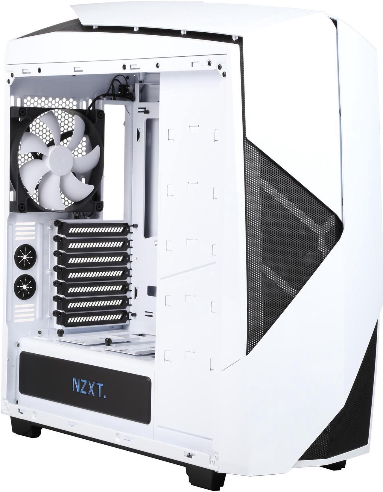 Alt view image 7 of 12 - NEW NZXT Noctis 450 Mid Tower Case. Next Generation 5.25-less Design. PWM Fan Hub, Include 4 x 2nd Gen FNv2 Fans, High-End WC support, USB3.0,Glossy White/Blue LED