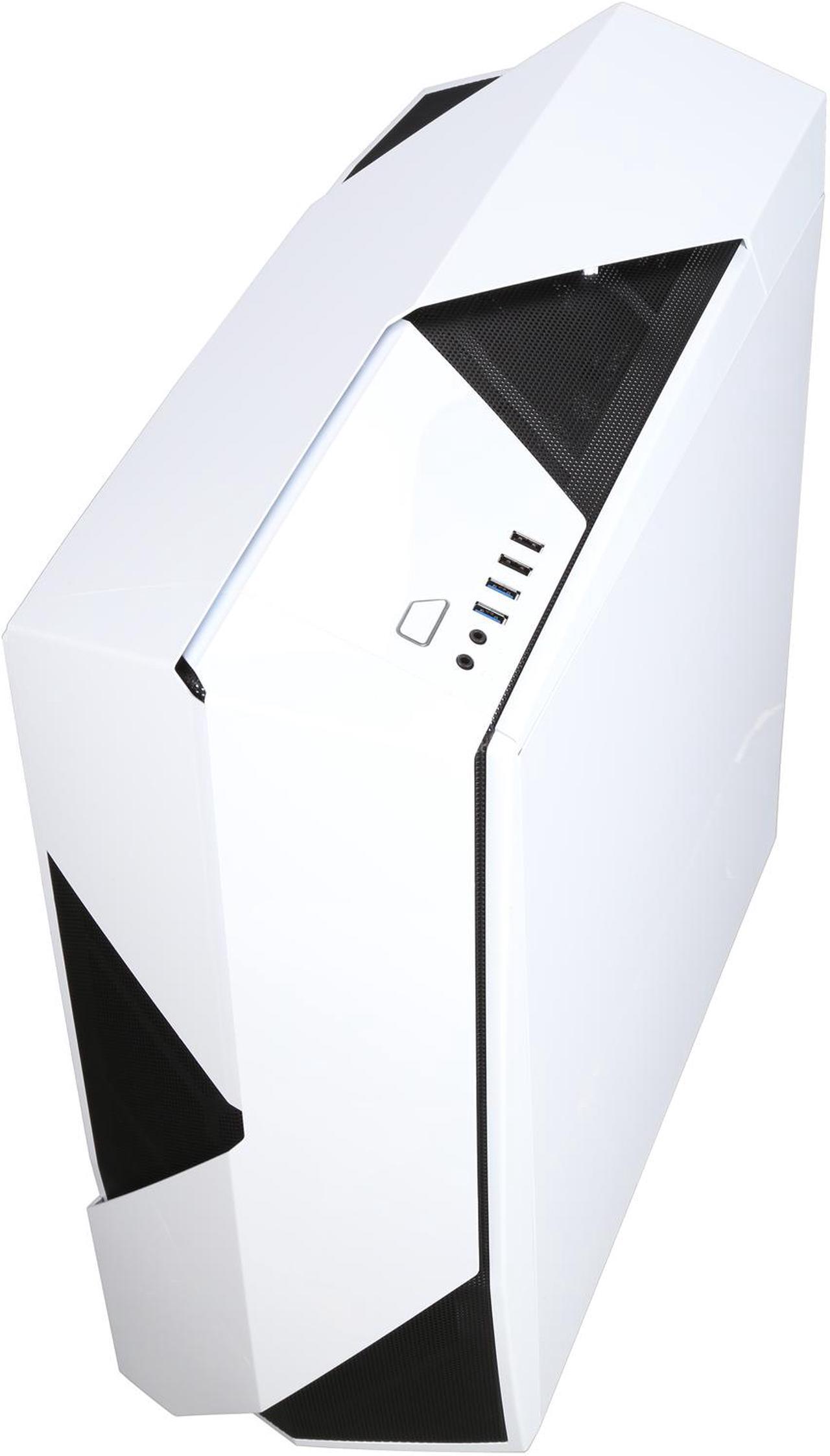 Alt view image 9 of 12 - NEW NZXT Noctis 450 Mid Tower Case. Next Generation 5.25-less Design. PWM Fan Hub, Include 4 x 2nd Gen FNv2 Fans, High-End WC support, USB3.0,Glossy White/Blue LED