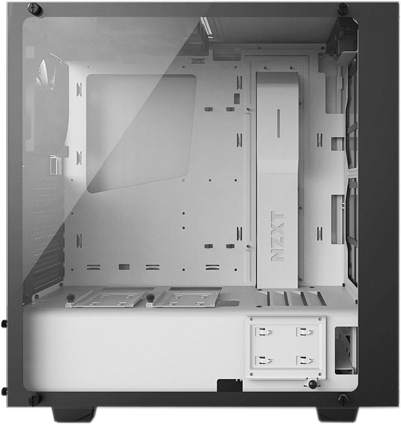 Alt view image 3 of 8 - NZXT S340 Elite Matte White Steel/Tempered Glass ATX Mid Tower Case