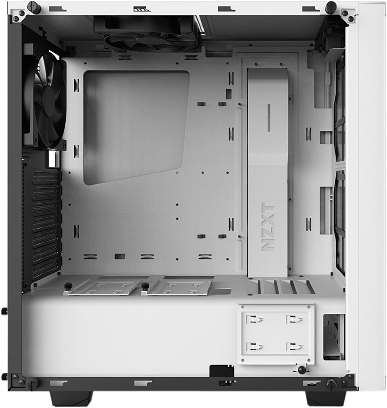 Alt view image 6 of 8 - NZXT S340 Elite Matte White Steel/Tempered Glass ATX Mid Tower Case
