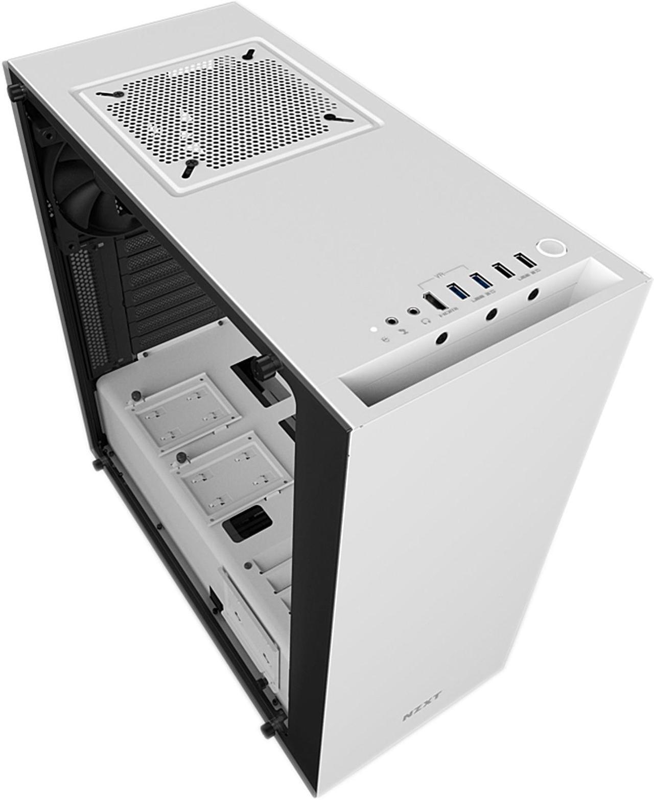 Alt view image 8 of 8 - NZXT S340 Elite Matte White Steel/Tempered Glass ATX Mid Tower Case