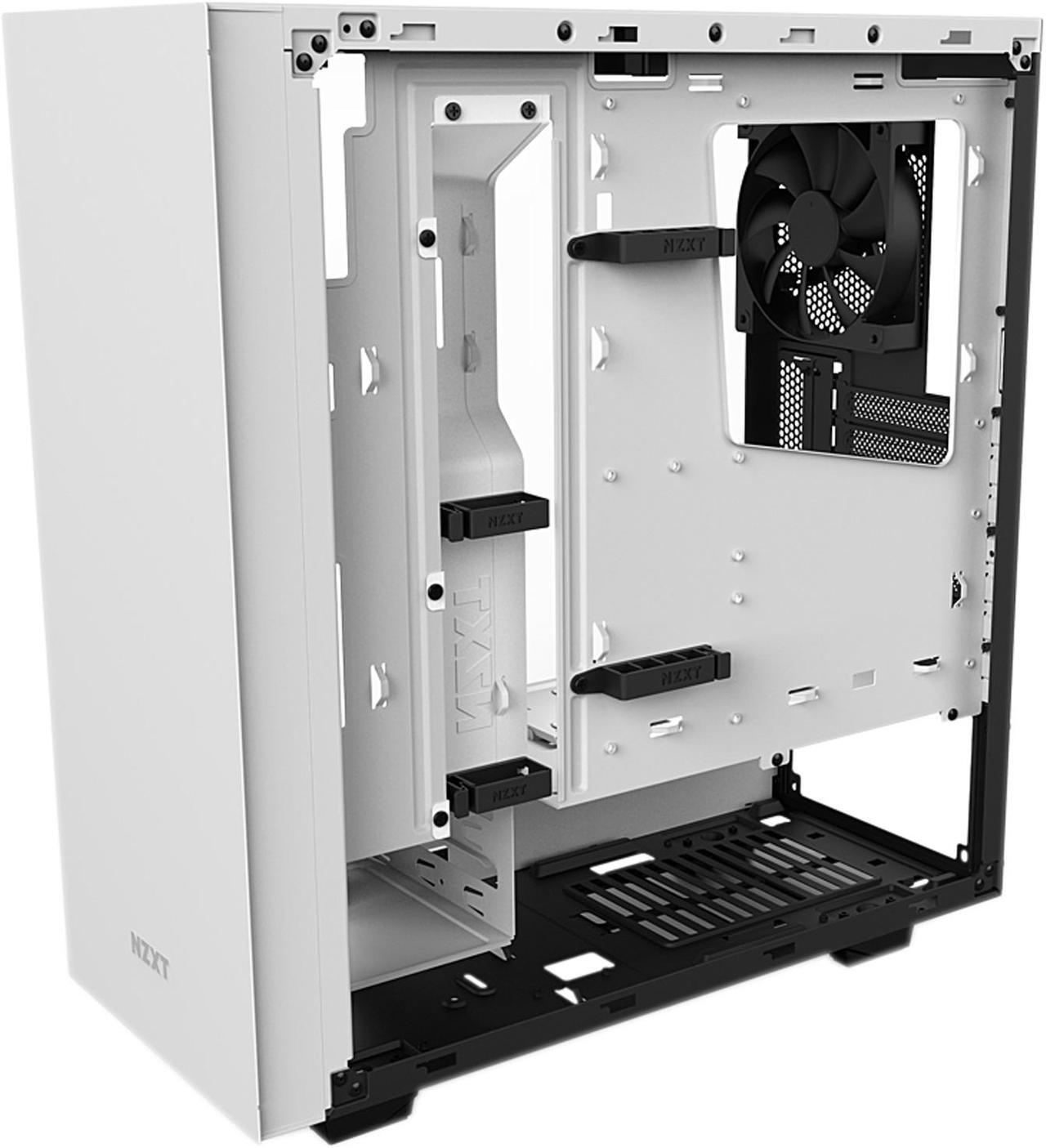 Alt view image 7 of 8 - NZXT S340 Elite Matte White Steel/Tempered Glass ATX Mid Tower Case