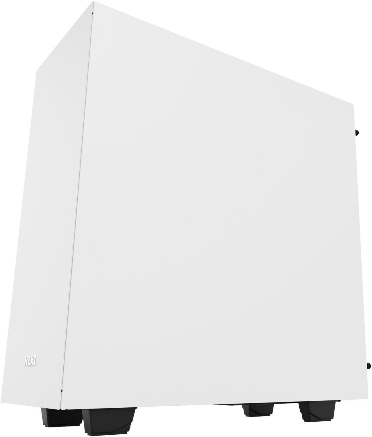 Alt view image 4 of 11 - NZXT S340 Matte White/Purple Steel ATX Mid Tower Case
