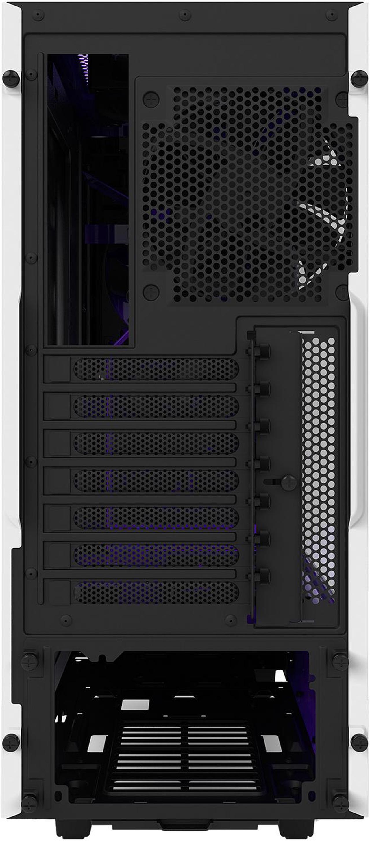 Alt view image 12 of 11 - NZXT S340 Matte White/Purple Steel ATX Mid Tower Case