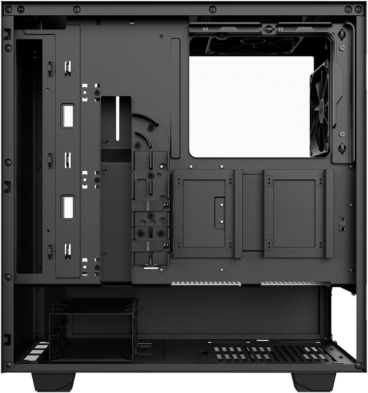 Alt view image 5 of 8 - NZXT H500 - Compact ATX Mid-Tower PC Gaming Case - Tempered Glass Panel - All-Steel Construction - Enhanced Cable Management System - Water-Cooling Ready - Black