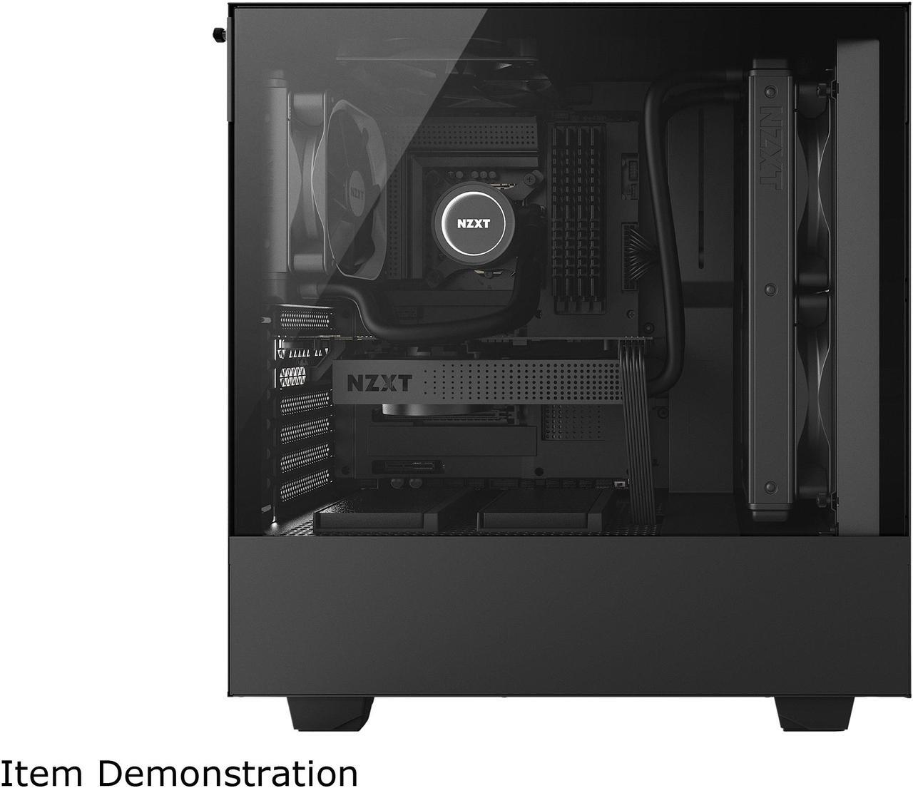 Alt view image 3 of 8 - NZXT H500 - Compact ATX Mid-Tower PC Gaming Case - Tempered Glass Panel - All-Steel Construction - Enhanced Cable Management System - Water-Cooling Ready - Black