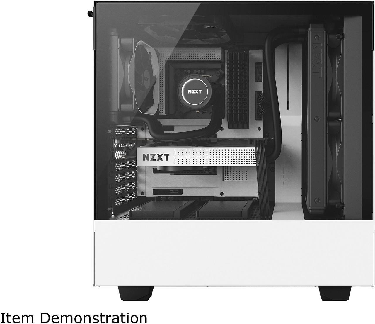 Alt view image 3 of 8 - NZXT H500 - Compact ATX Mid-Tower PC Gaming Case - Tempered Glass Panel - All-Steel Construction - Enhanced Cable Management System - Water-Cooling Ready - White/Black