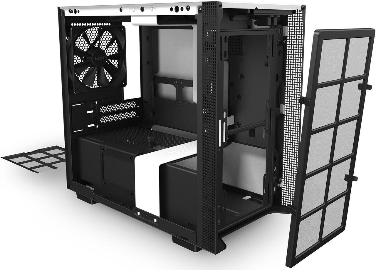 Alt view image 3 of 15 - NZXT H210i - Mini-ITX PC Gaming Case - Front I/O USB Type-C Port - Tempered Glass Side Panel Cable Management - Water-Cooling Ready - Integrated RGB Lighting - Steel Construction - White/Black
