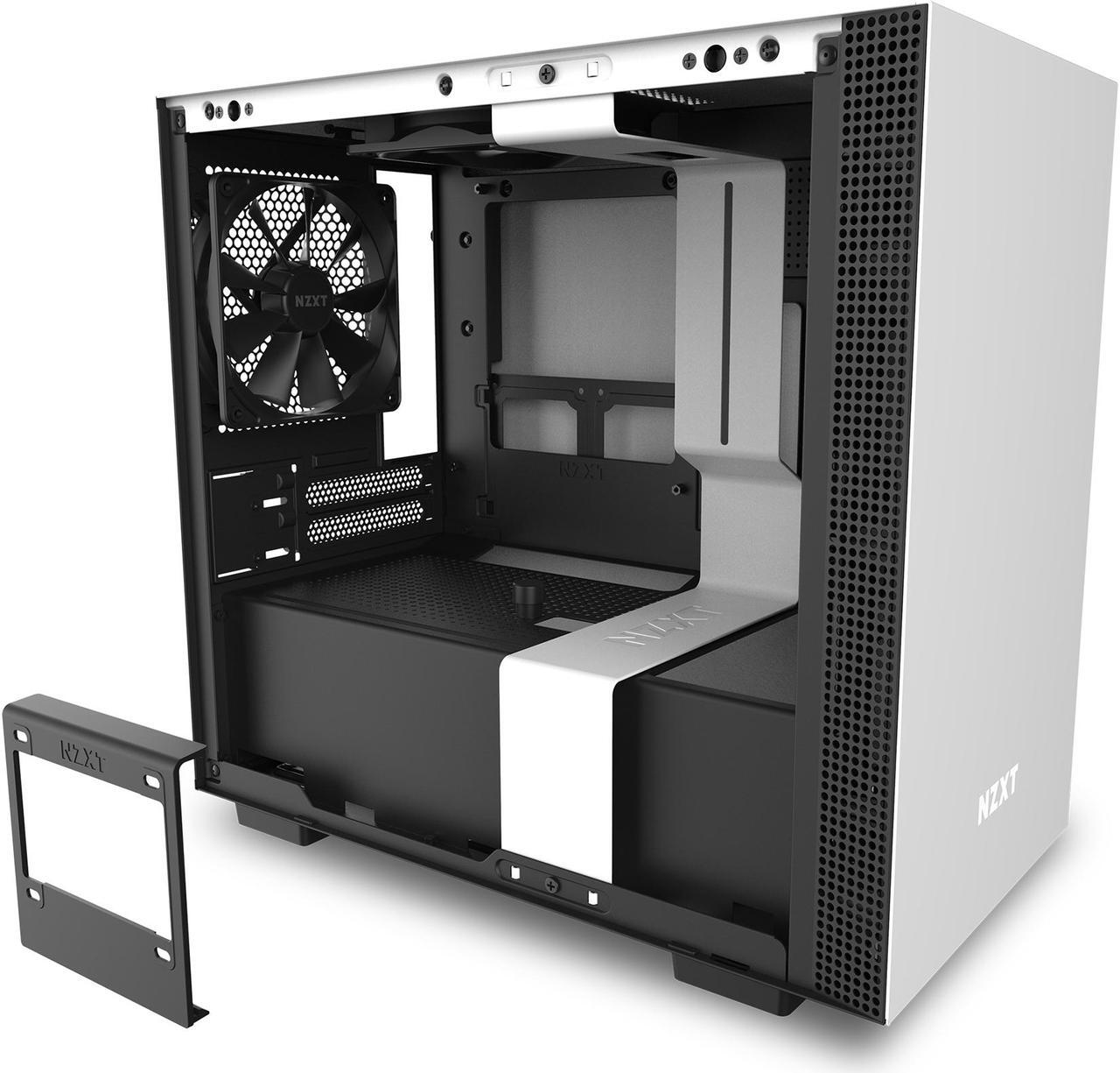 Alt view image 7 of 15 - NZXT H210i - Mini-ITX PC Gaming Case - Front I/O USB Type-C Port - Tempered Glass Side Panel Cable Management - Water-Cooling Ready - Integrated RGB Lighting - Steel Construction - White/Black