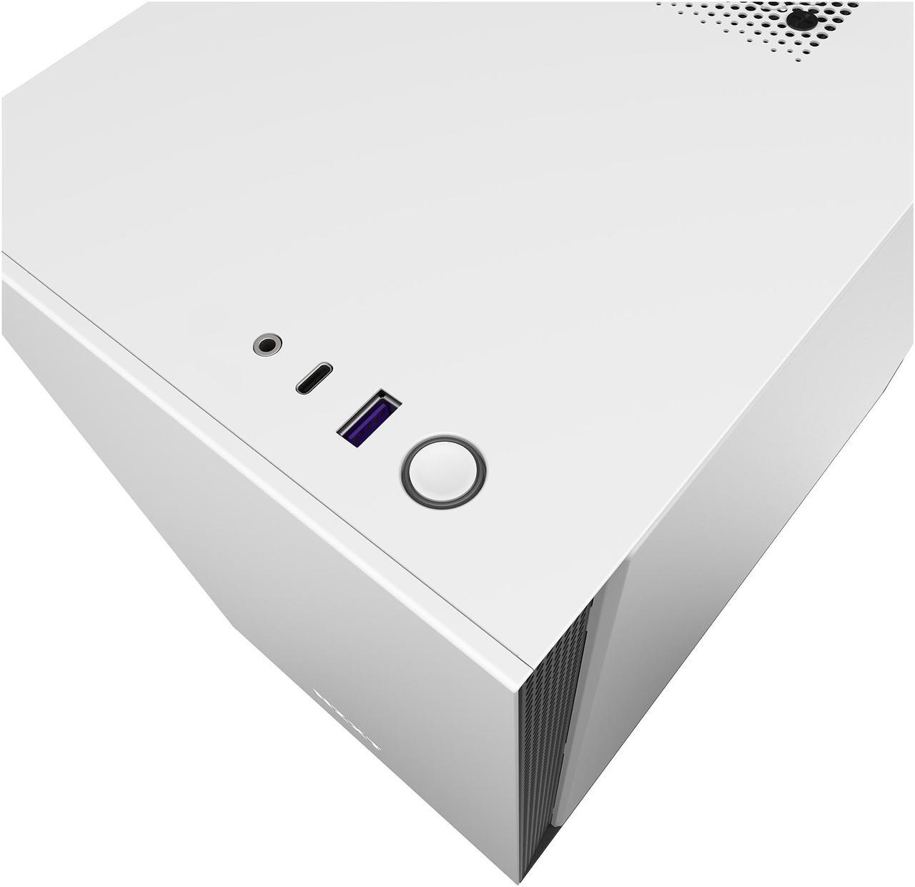 Alt view image 10 of 15 - NZXT H210i - Mini-ITX PC Gaming Case - Front I/O USB Type-C Port - Tempered Glass Side Panel Cable Management - Water-Cooling Ready - Integrated RGB Lighting - Steel Construction - White/Black
