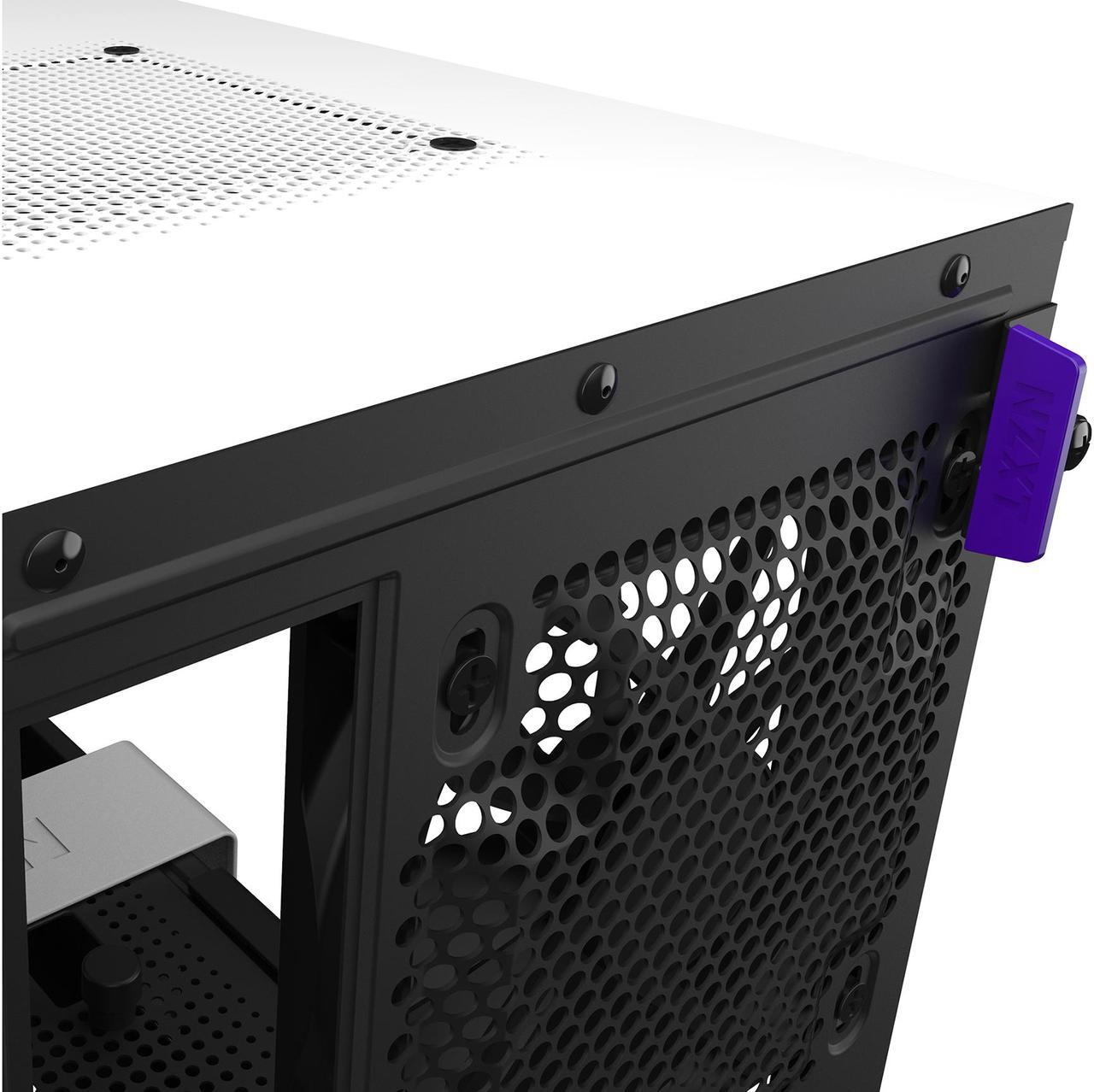 Alt view image 13 of 15 - NZXT H210i - Mini-ITX PC Gaming Case - Front I/O USB Type-C Port - Tempered Glass Side Panel Cable Management - Water-Cooling Ready - Integrated RGB Lighting - Steel Construction - White/Black