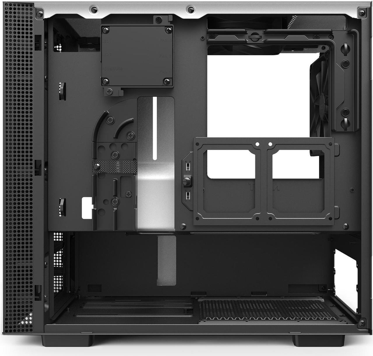 Alt view image 14 of 15 - NZXT H210i - Mini-ITX PC Gaming Case - Front I/O USB Type-C Port - Tempered Glass Side Panel Cable Management - Water-Cooling Ready - Integrated RGB Lighting - Steel Construction - White/Black