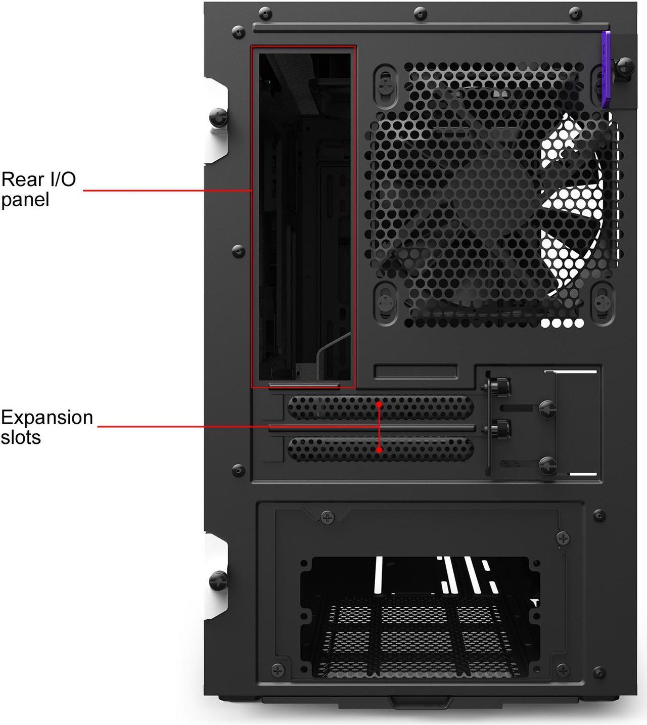 Alt view image 5 of 15 - NZXT H210i - Mini-ITX PC Gaming Case - Front I/O USB Type-C Port - Tempered Glass Side Panel Cable Management - Water-Cooling Ready - Integrated RGB Lighting - Steel Construction - White/Black