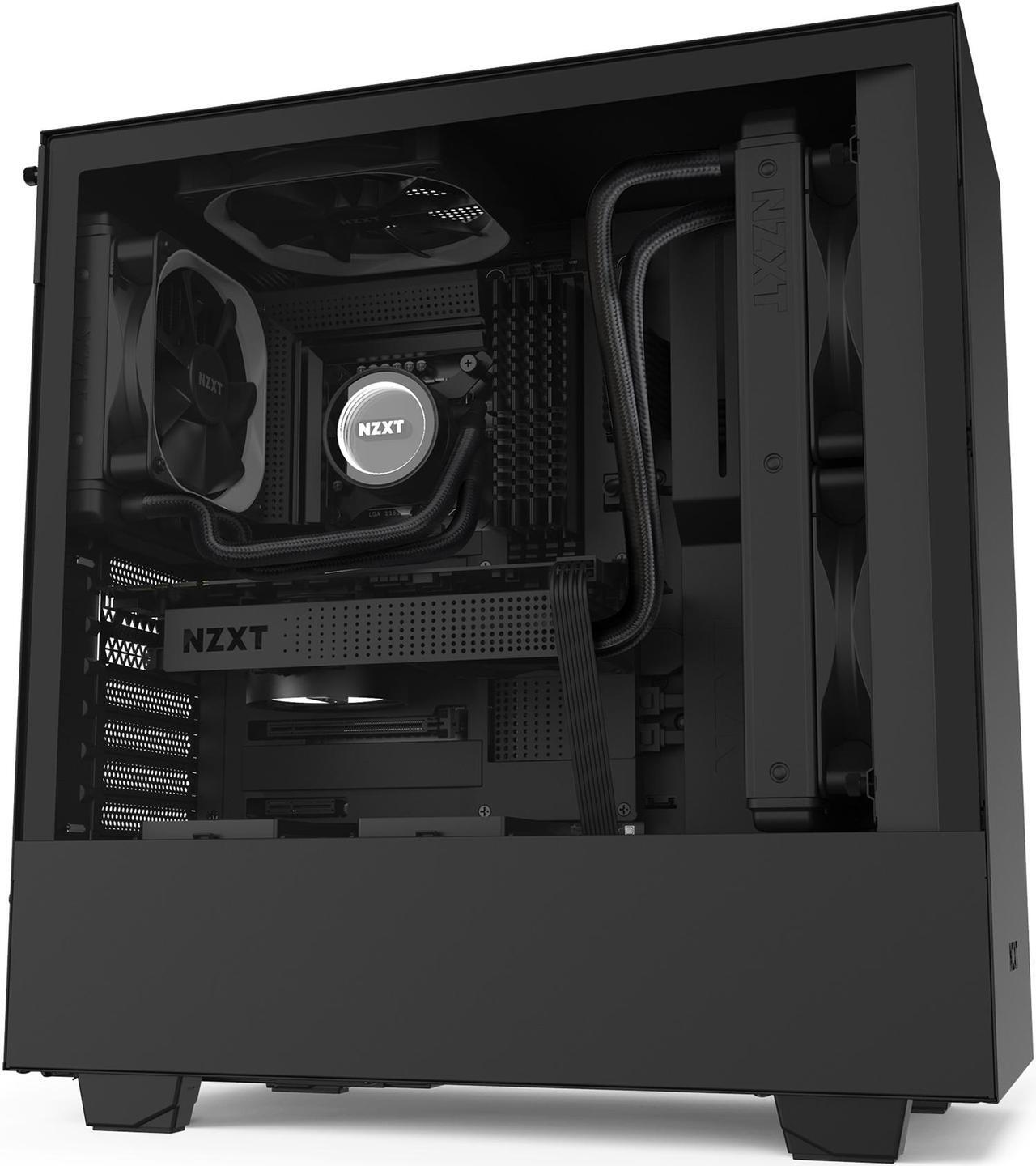 Alt view image 3 of 12 - NZXT H510 - Compact ATX Mid-Tower PC Gaming Case - Front I/O USB Type-C Port - Tempered Glass Side Panel - Cable Management System - Water-Cooling Ready - Steel Construction - Black, CA-H510B-B1