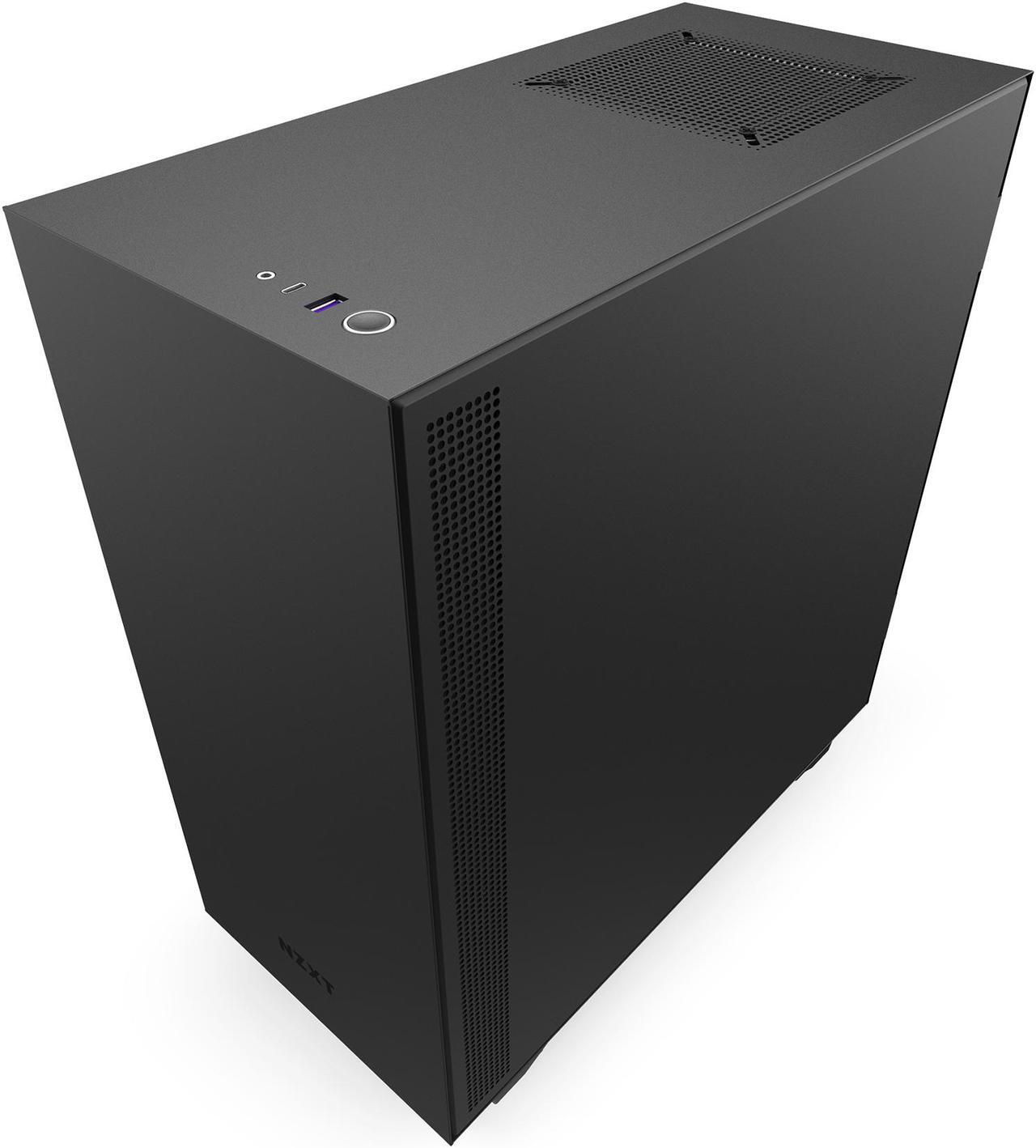 Alt view image 4 of 12 - NZXT H510 - Compact ATX Mid-Tower PC Gaming Case - Front I/O USB Type-C Port - Tempered Glass Side Panel - Cable Management System - Water-Cooling Ready - Steel Construction - Black, CA-H510B-B1