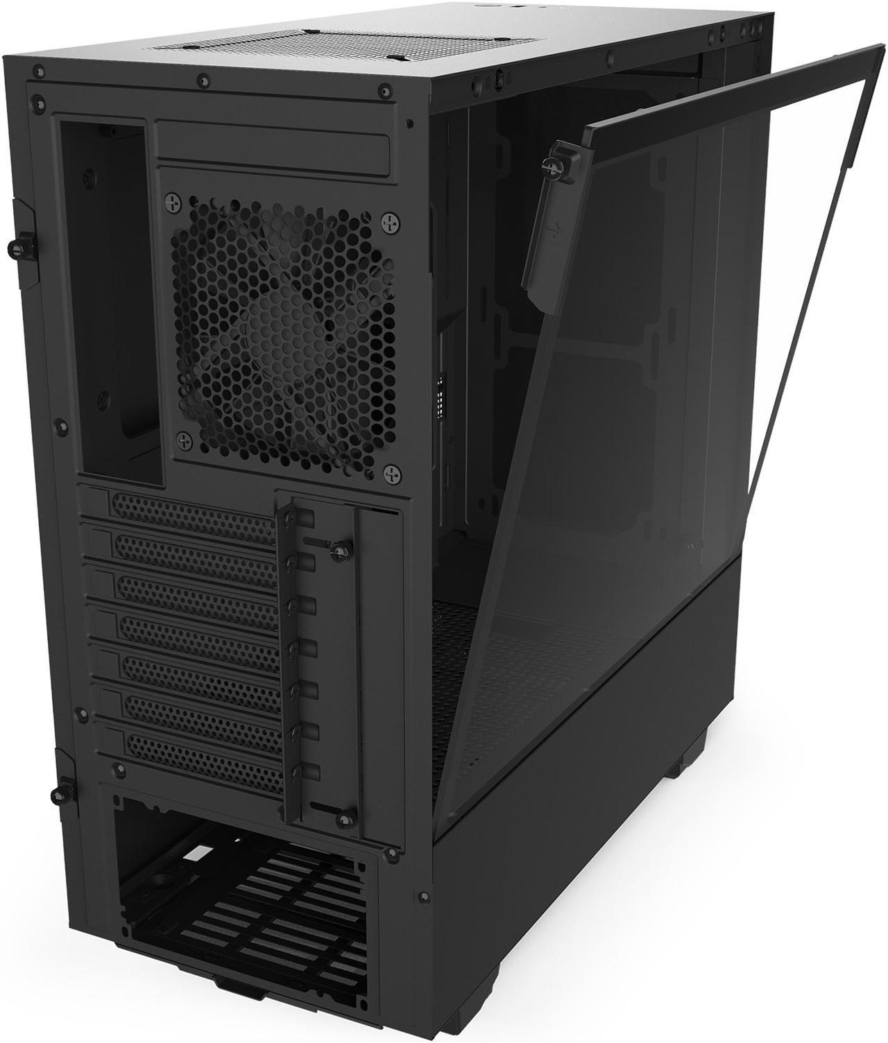 Alt view image 8 of 12 - NZXT H510 - Compact ATX Mid-Tower PC Gaming Case - Front I/O USB Type-C Port - Tempered Glass Side Panel - Cable Management System - Water-Cooling Ready - Steel Construction - Black, CA-H510B-B1