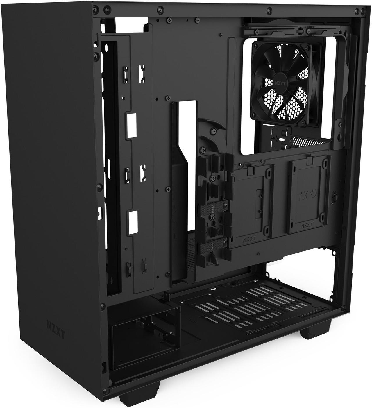 Alt view image 9 of 12 - NZXT H510 - Compact ATX Mid-Tower PC Gaming Case - Front I/O USB Type-C Port - Tempered Glass Side Panel - Cable Management System - Water-Cooling Ready - Steel Construction - Black, CA-H510B-B1