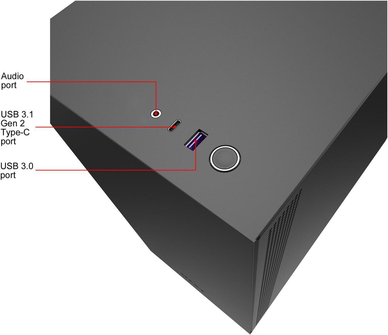 Alt view image 7 of 12 - NZXT H510 - Compact ATX Mid-Tower PC Gaming Case - Front I/O USB Type-C Port - Tempered Glass Side Panel - Cable Management System - Water-Cooling Ready - Steel Construction - Black, CA-H510B-B1