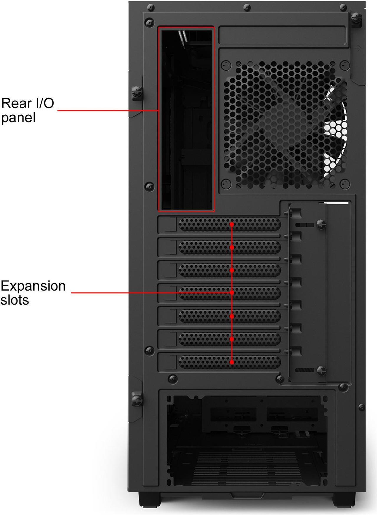 Alt view image 12 of 12 - NZXT H510 - Compact ATX Mid-Tower PC Gaming Case - Front I/O USB Type-C Port - Tempered Glass Side Panel - Cable Management System - Water-Cooling Ready - Steel Construction - Black, CA-H510B-B1