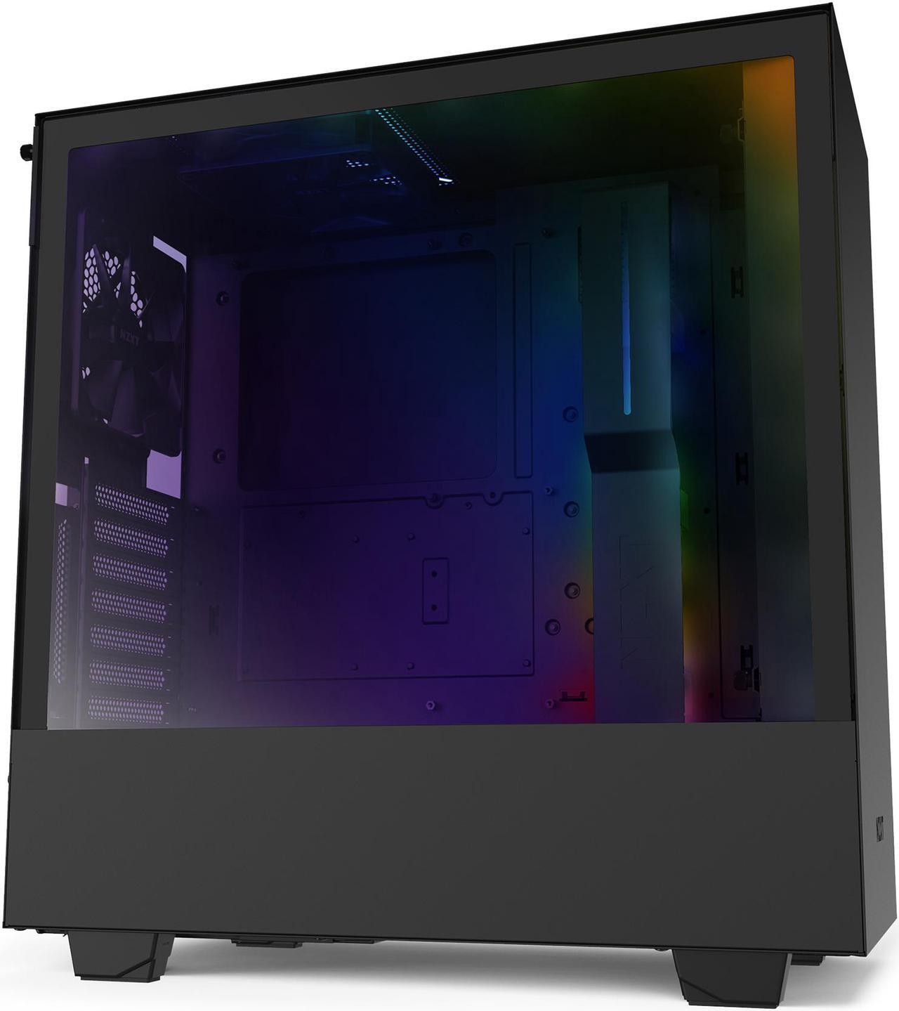 Main image of NZXT H510i - Compact ATX Mid-Tower PC Gaming Case - Front I/O USB Type-C Port - Vertical GPU Mount - Tempered Glass Side Panel - Integrated RGB Lighting - Water-Cooling Ready - Black