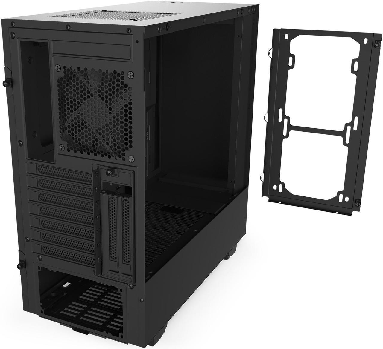 Alt view image 12 of 14 - NZXT H510i - Compact ATX Mid-Tower PC Gaming Case - Front I/O USB Type-C Port - Vertical GPU Mount - Tempered Glass Side Panel - Integrated RGB Lighting - Water-Cooling Ready - Black