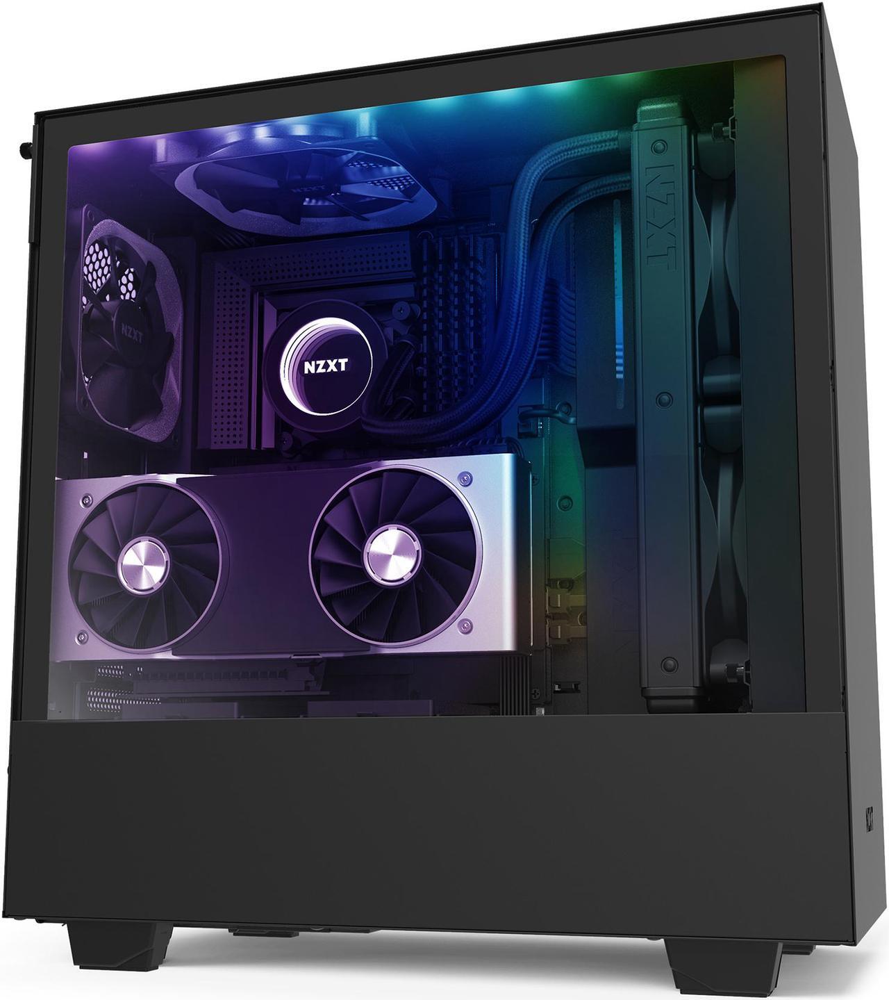 Alt view image 3 of 14 - NZXT H510i - Compact ATX Mid-Tower PC Gaming Case - Front I/O USB Type-C Port - Vertical GPU Mount - Tempered Glass Side Panel - Integrated RGB Lighting - Water-Cooling Ready - Black