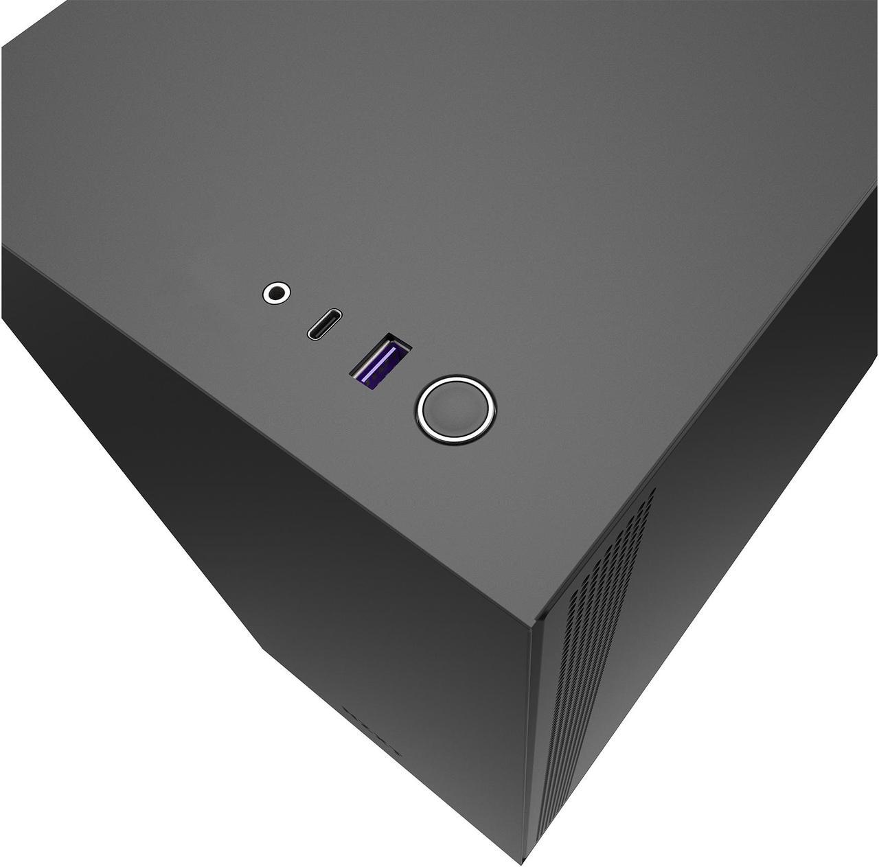 Alt view image 7 of 14 - NZXT H510i - Compact ATX Mid-Tower PC Gaming Case - Front I/O USB Type-C Port - Vertical GPU Mount - Tempered Glass Side Panel - Integrated RGB Lighting - Water-Cooling Ready - Black