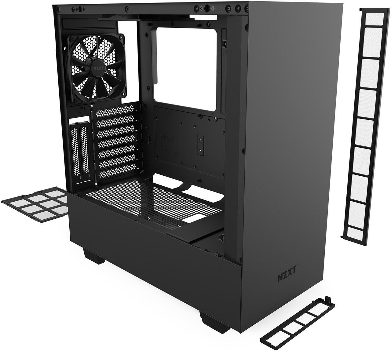Alt view image 11 of 14 - NZXT H510i - Compact ATX Mid-Tower PC Gaming Case - Front I/O USB Type-C Port - Vertical GPU Mount - Tempered Glass Side Panel - Integrated RGB Lighting - Water-Cooling Ready - Black