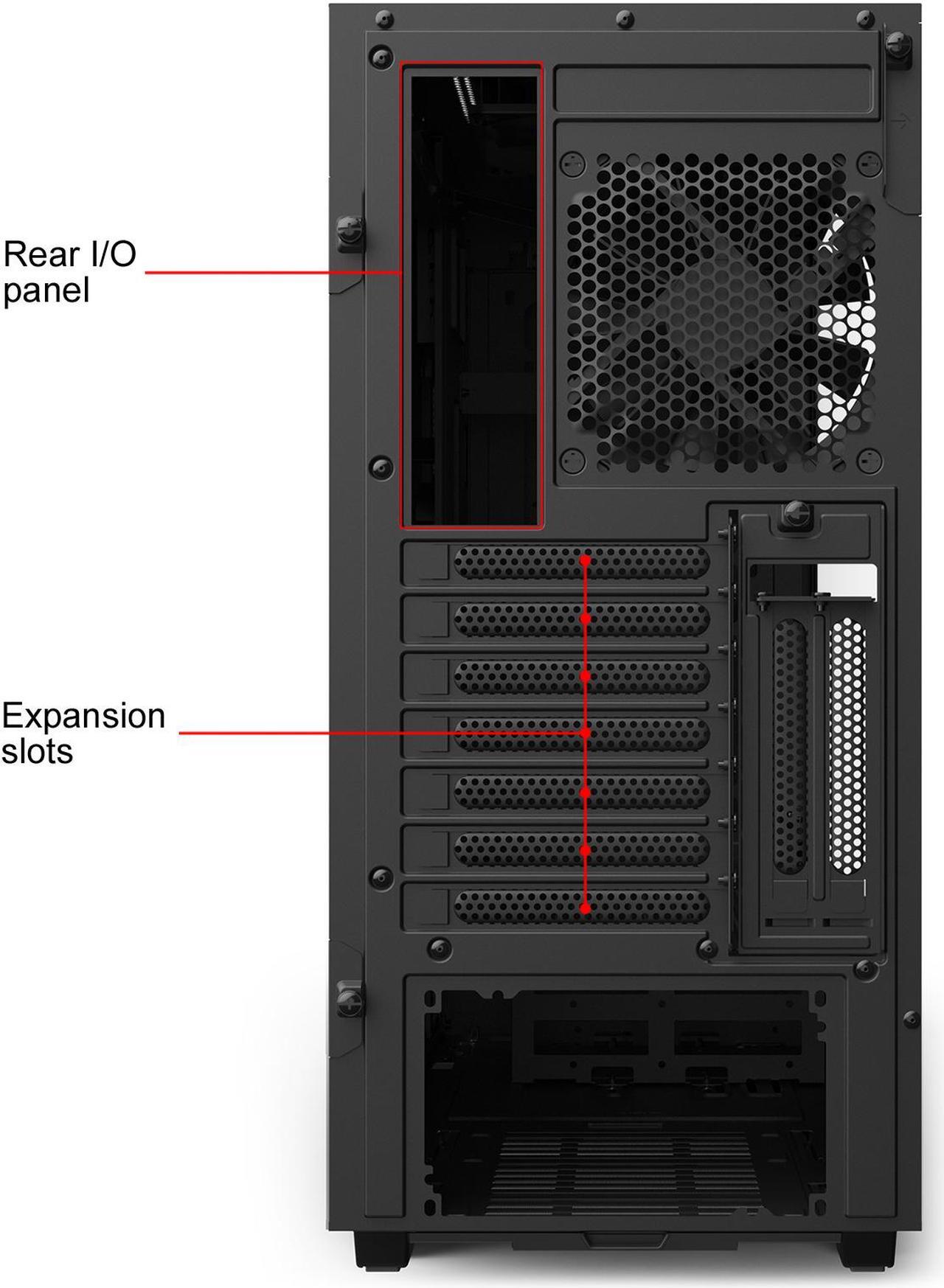 Alt view image 14 of 14 - NZXT H510i - Compact ATX Mid-Tower PC Gaming Case - Front I/O USB Type-C Port - Vertical GPU Mount - Tempered Glass Side Panel - Integrated RGB Lighting - Water-Cooling Ready - Black