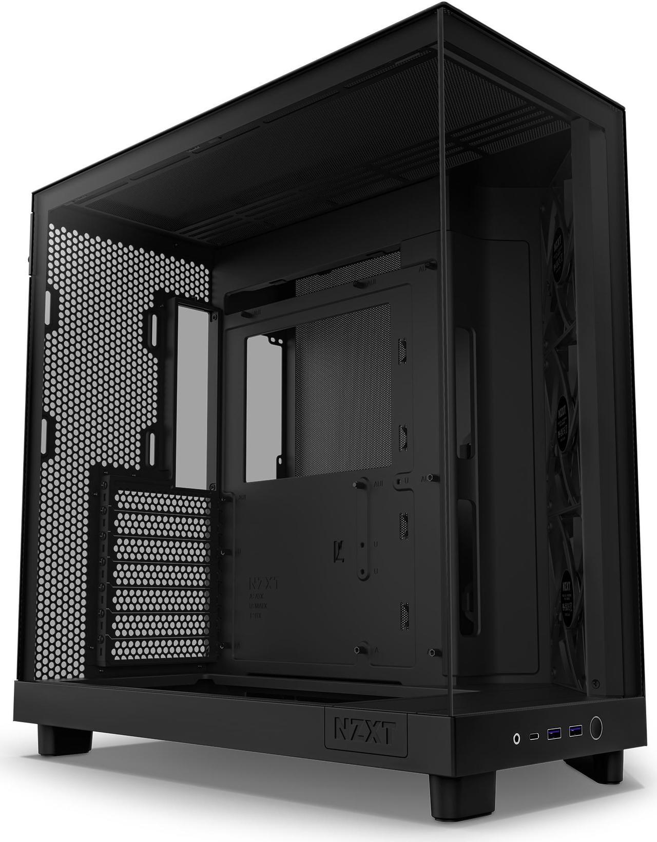 NZXT H6 FLOW Compact Dual-Chamber Mid-Tower Airflow Case, Black, CC-H61FB-01