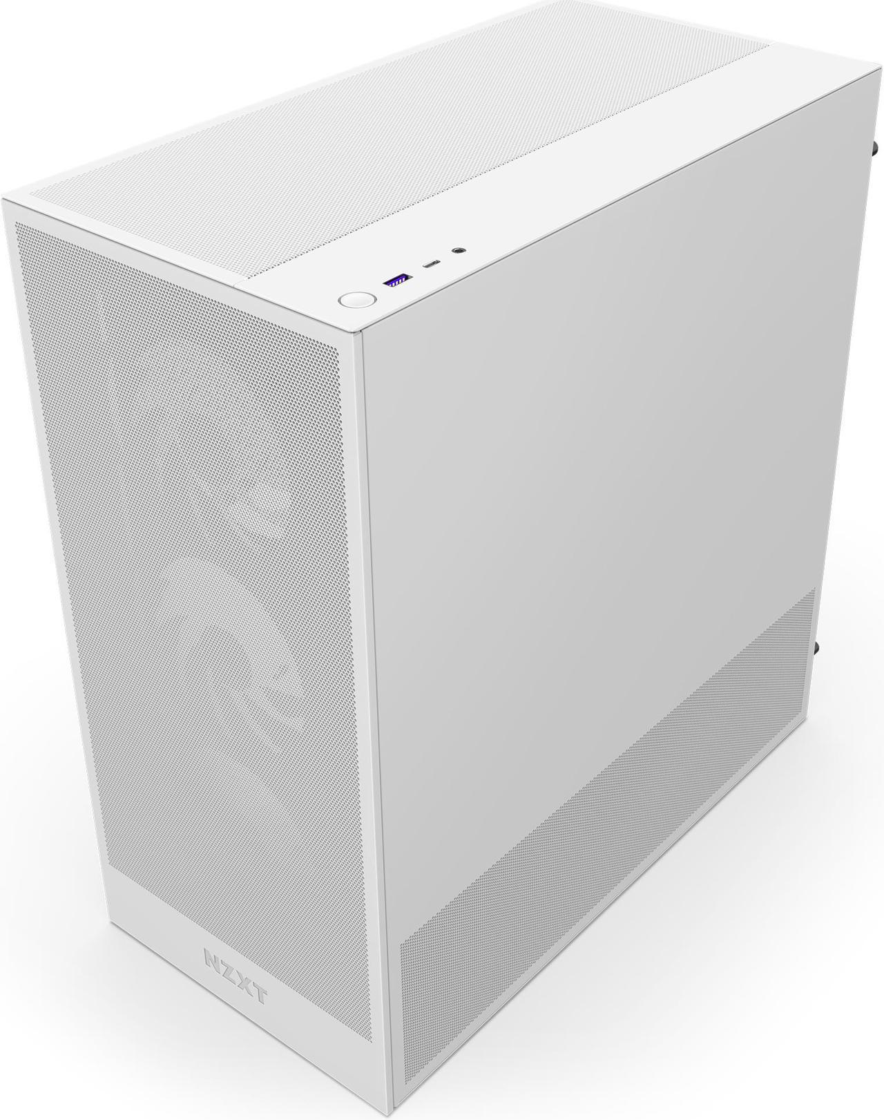 NZXT H Series H5 Flow 2024 RGB Edition ATX Mid Tower Chassis All White Color