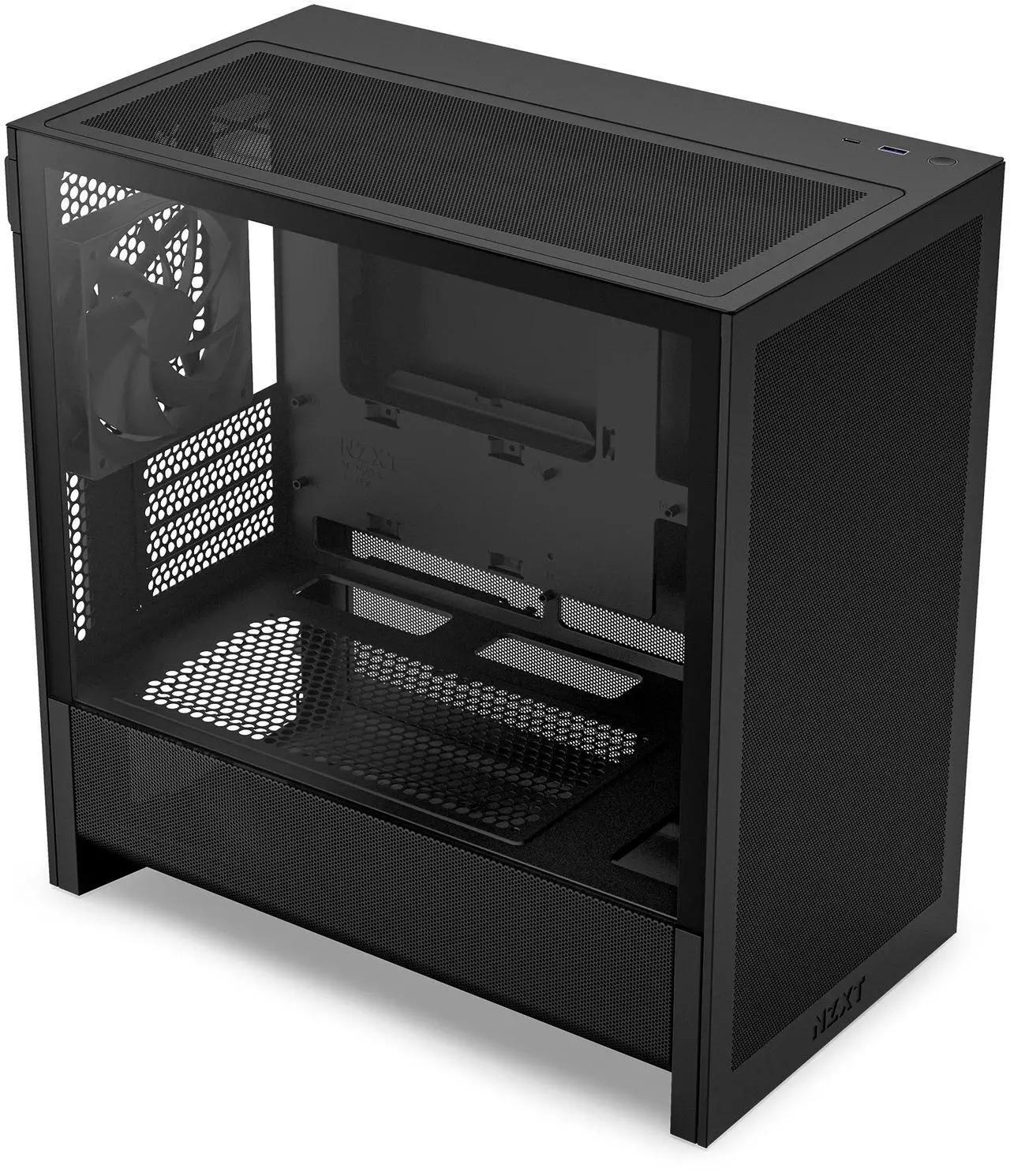NZXT CC-H31FB-01 Black tinted tempered glass Micro ATX Cases Case  (Computer Cases - ATX Form)