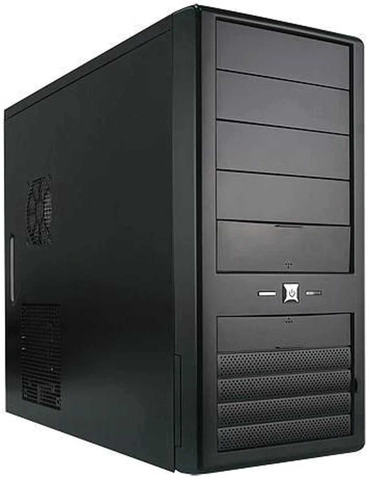 Main image of Rosewill R604-P BK 120mm Fan ATX Mid Tower Computer Case,with mesh air filters,adjustable vents & Tool-Free kits