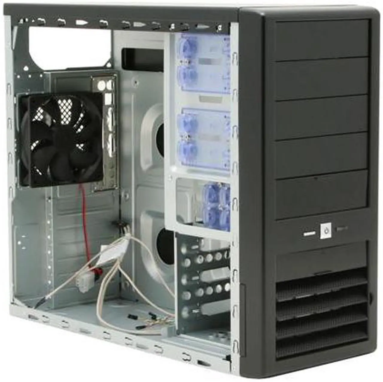 Alt view image 9 of 12 - Rosewill R604-P BK 120mm Fan ATX Mid Tower Computer Case,with mesh air filters,adjustable vents & Tool-Free kits