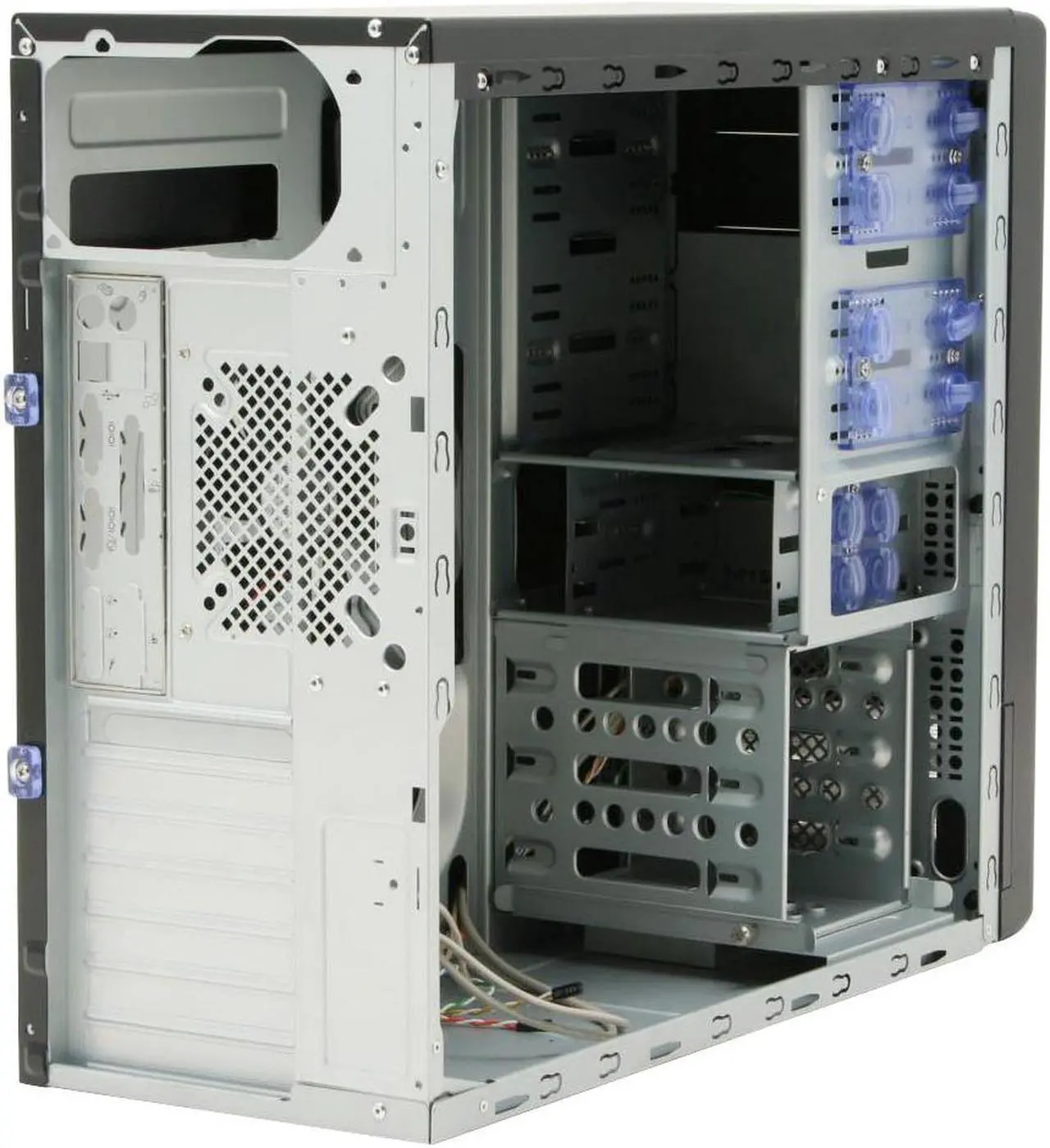 Alt view image 10 of 12 - Rosewill R604-P BK 120mm Fan ATX Mid Tower Computer Case,with mesh air filters,adjustable vents & Tool-Free kits