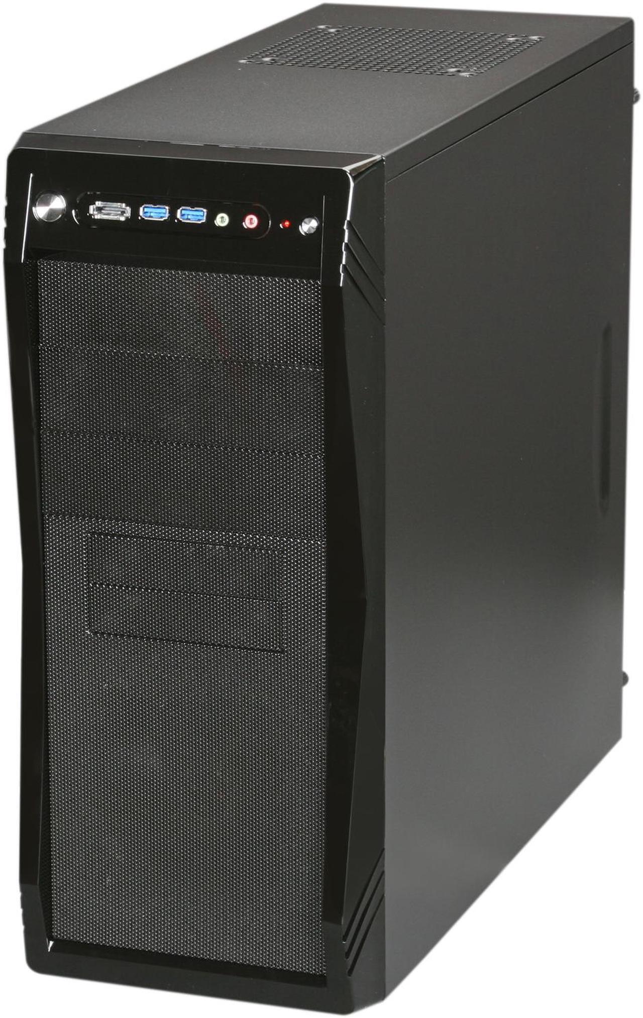 Alt view image 3 of 10 - Rosewill - Black Gaming ATX Mid Tower Computer Case - Dual Front Mounted USB 3.0 Ports, Three Preinstalled Fans: 1 x Front Blue LED 120mm Fan, 1 x Top 140mm Fan, 1 x Rear 120mm Fan - CHALLENGER-U3