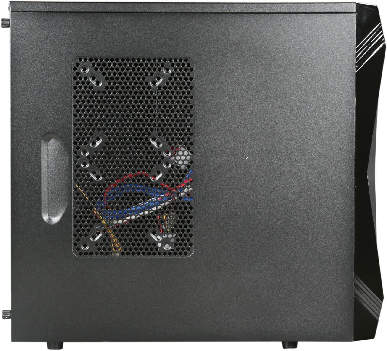 Alt view image 4 of 10 - Rosewill - Black Gaming ATX Mid Tower Computer Case - Dual Front Mounted USB 3.0 Ports, Three Preinstalled Fans: 1 x Front Blue LED 120mm Fan, 1 x Top 140mm Fan, 1 x Rear 120mm Fan - CHALLENGER-U3