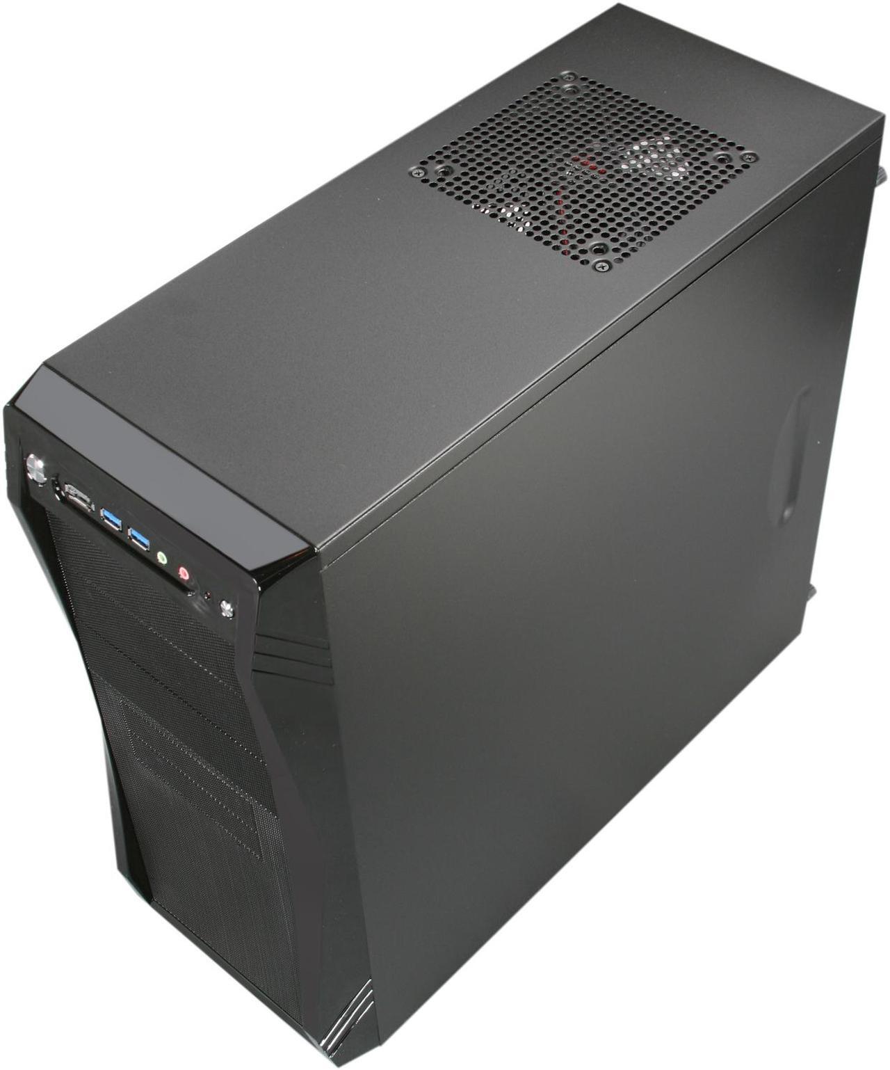 Alt view image 8 of 10 - Rosewill - Black Gaming ATX Mid Tower Computer Case - Dual Front Mounted USB 3.0 Ports, Three Preinstalled Fans: 1 x Front Blue LED 120mm Fan, 1 x Top 140mm Fan, 1 x Rear 120mm Fan - CHALLENGER-U3