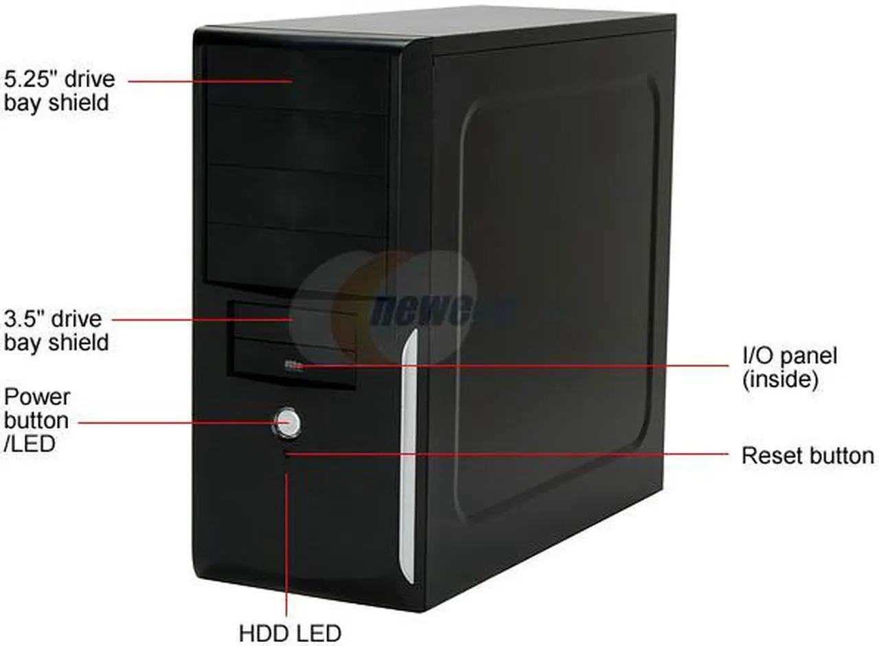 Alt view image 3 of 14 - Rosewill R220-P-BK Black SECC Steel ATX Mid Tower Computer Case