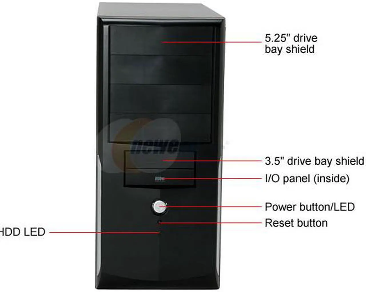 Alt view image 4 of 14 - Rosewill R220-P-BK Black SECC Steel ATX Mid Tower Computer Case