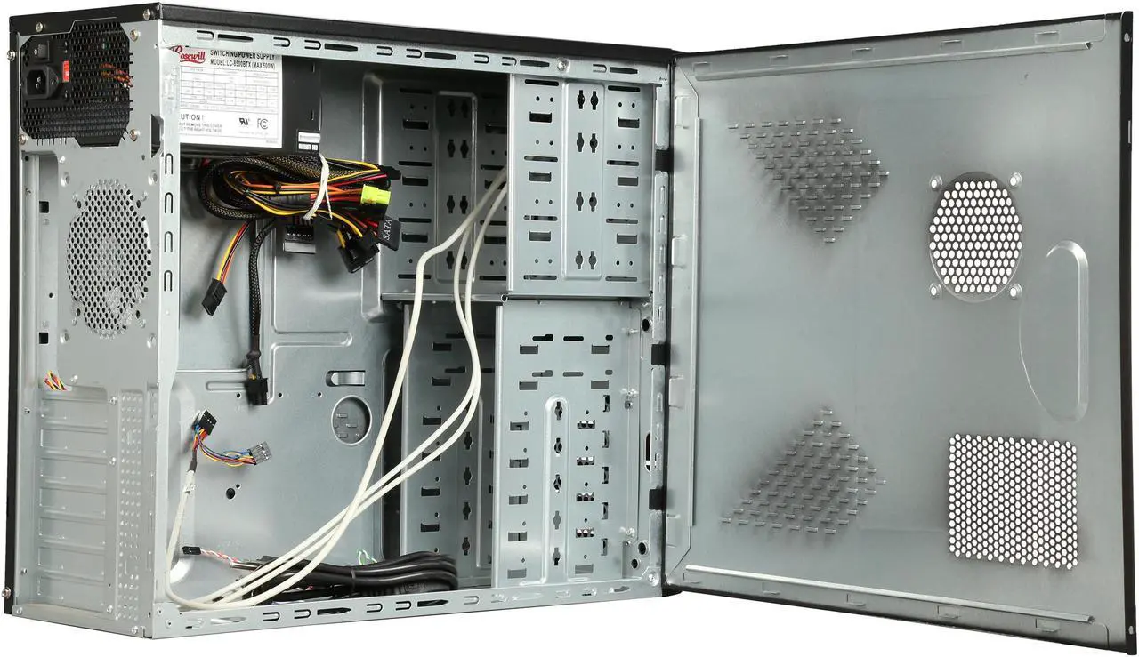 Alt view image 6 of 9 - Rosewill R519-BK - Black ATX Mid Tower Computer Case with 500W Power Supply
