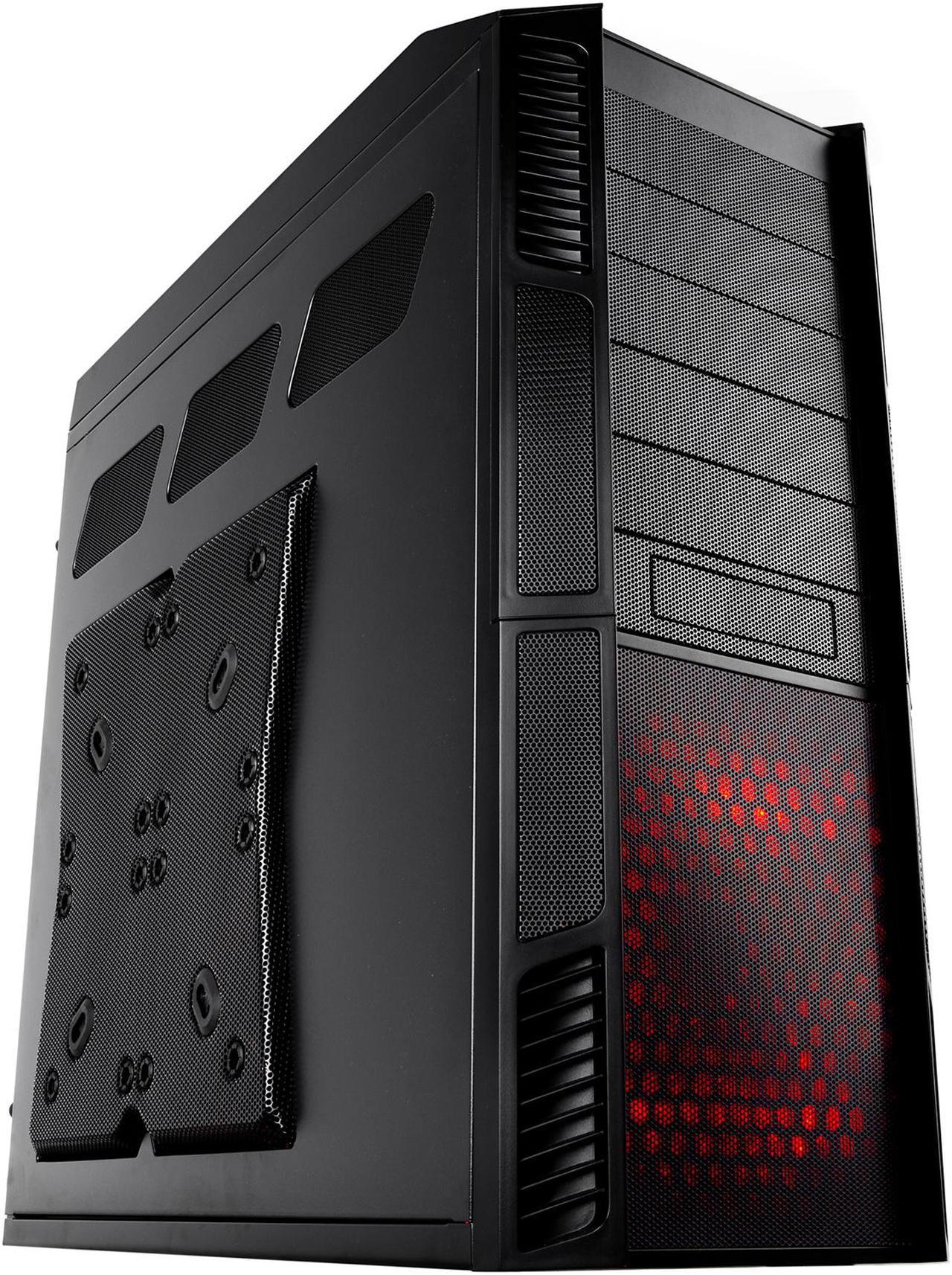 Rosewill THOR Gaming ATX Full Tower Computer Case, support up to XL-ATX, come with Four Fans-1x Front Red LED 230mm Fan, 1x Top 230mm Fan, 1x Side 230mm Fan, 1x Rear 140mm Fan, Option Fan-1x Bottom 120/140mm Fan