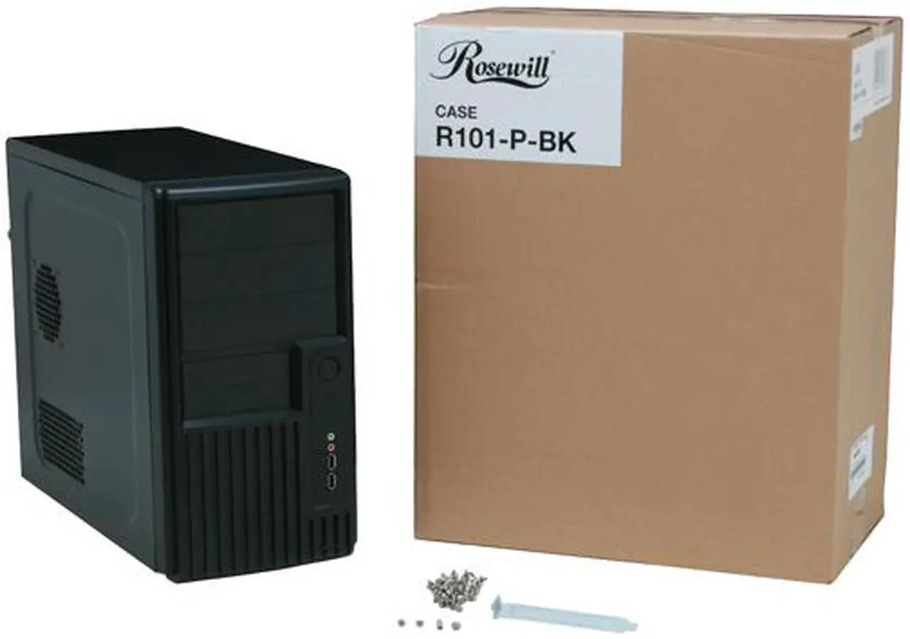 Alt view image 12 of 12 - Rosewill R101-P-BK 120mm Fan MicroATX Mid Tower Computer Case