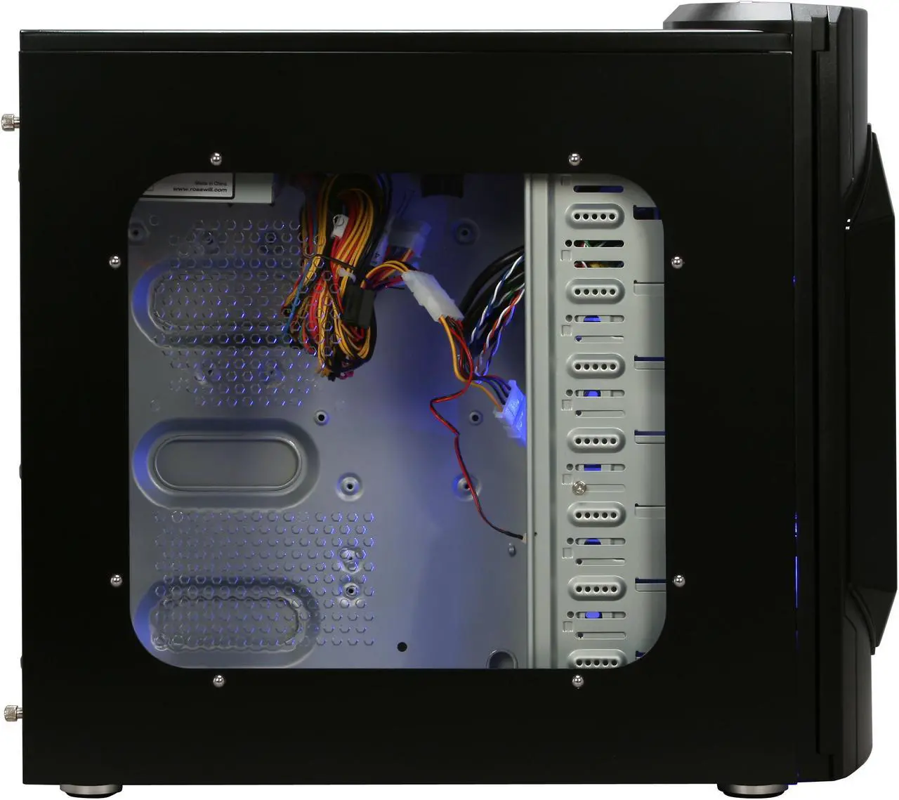 Alt view image 6 of 16 - Rosewill Conqueror RPS-01-WB500P Triple 120mm Fans Steel ATX Mid tower Computer Case with 500W Power Supply