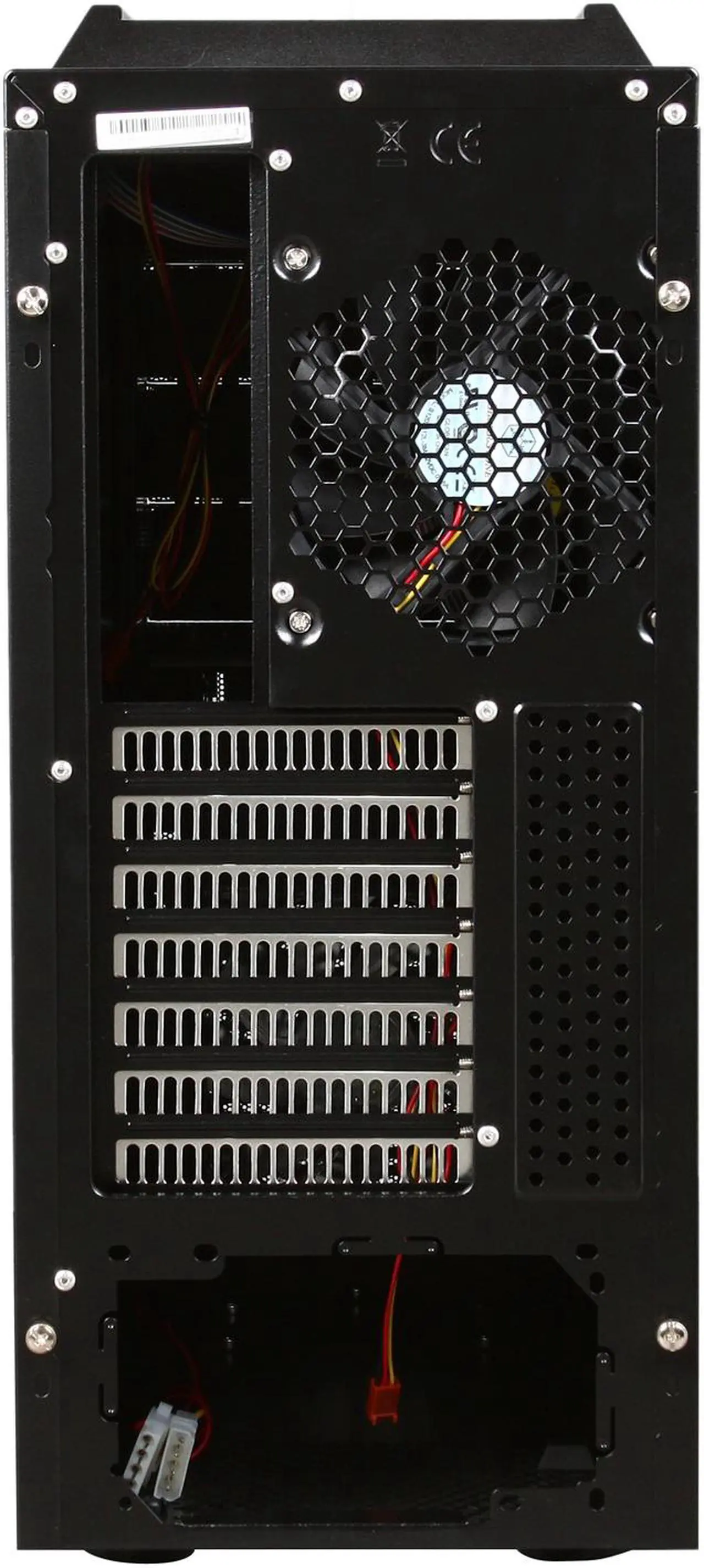 Alt view image 11 of 12 - Rosewill Smart One ATX Mid Tower Computer Case, Black interior, comes with three Fans-1x Front Blue LED 120mm Fan, 1x Rear 120mm Fan, 1x Top 120mm Fan, Option Fans-2x Side 120mm Fan